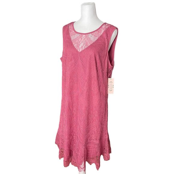 Nanette Lepore 12 Countryside Dreams Shift Dress Pink Lace Sleeveless NWT - Picture 4 of 10